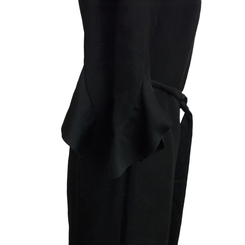 Banana Republic Black Boatneck Dress Ruffle Trim - Picture 5 of 7